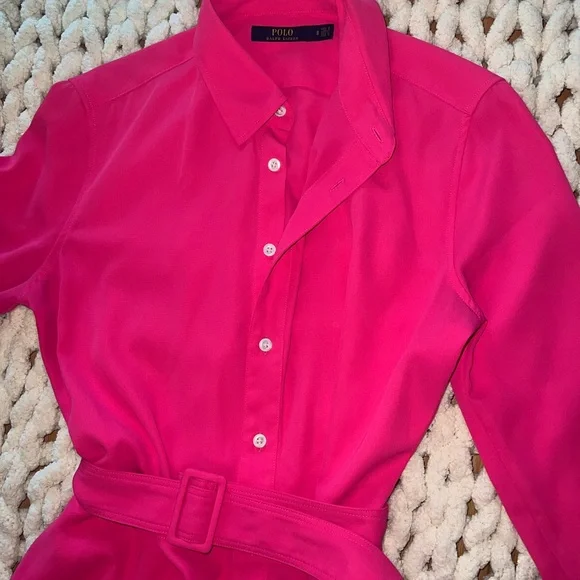 Ralph Lauren Fuchsia Long Sleeve Dress - Picture 2 of 11